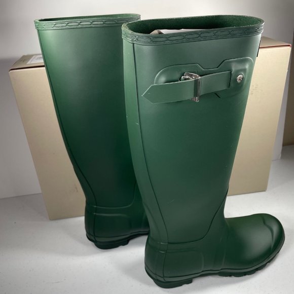 Hunter Original Tall Rain Boot Matte Green - Picture 3 of 9